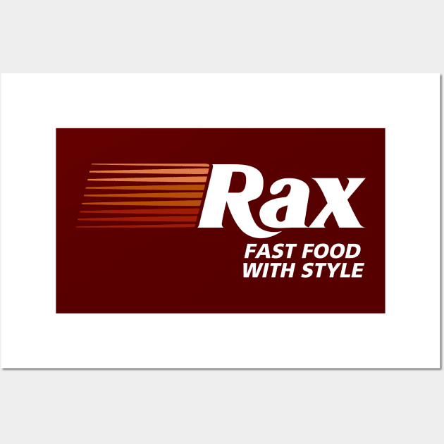 Rax Roast Beef Fast Food Vintage Restaurant Wall Art by carcinojen